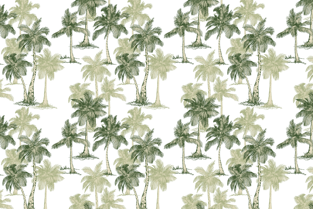 Green Palm Patterns Tropical Forest, a Decorative Illustration by Jeanna Draw (Photo 7 of 14)