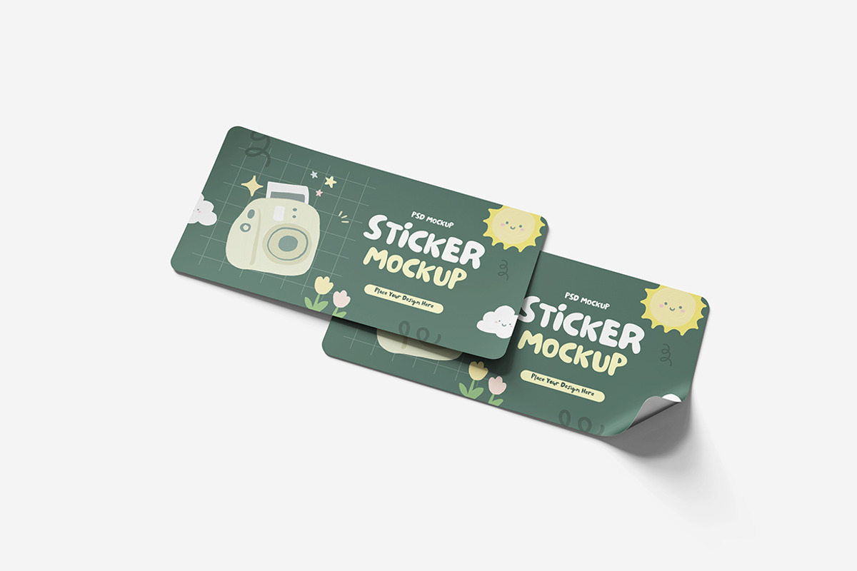 Sticker Mockup, a Product Mockup by bimockup (Photo 4 of 6)