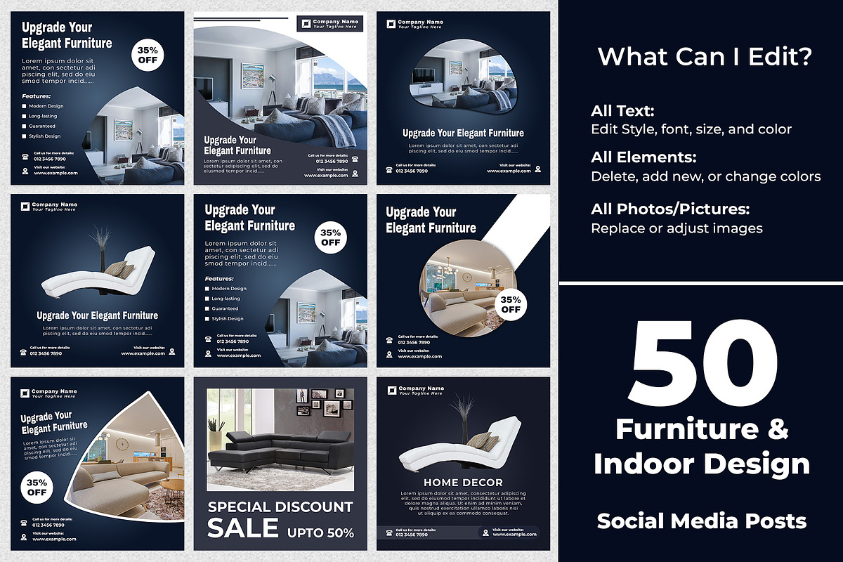 Furniture | 50 Posts | Insgram Posts, a Social Media Template by Mohammad Sarfaraz (Photo 2 of 6)