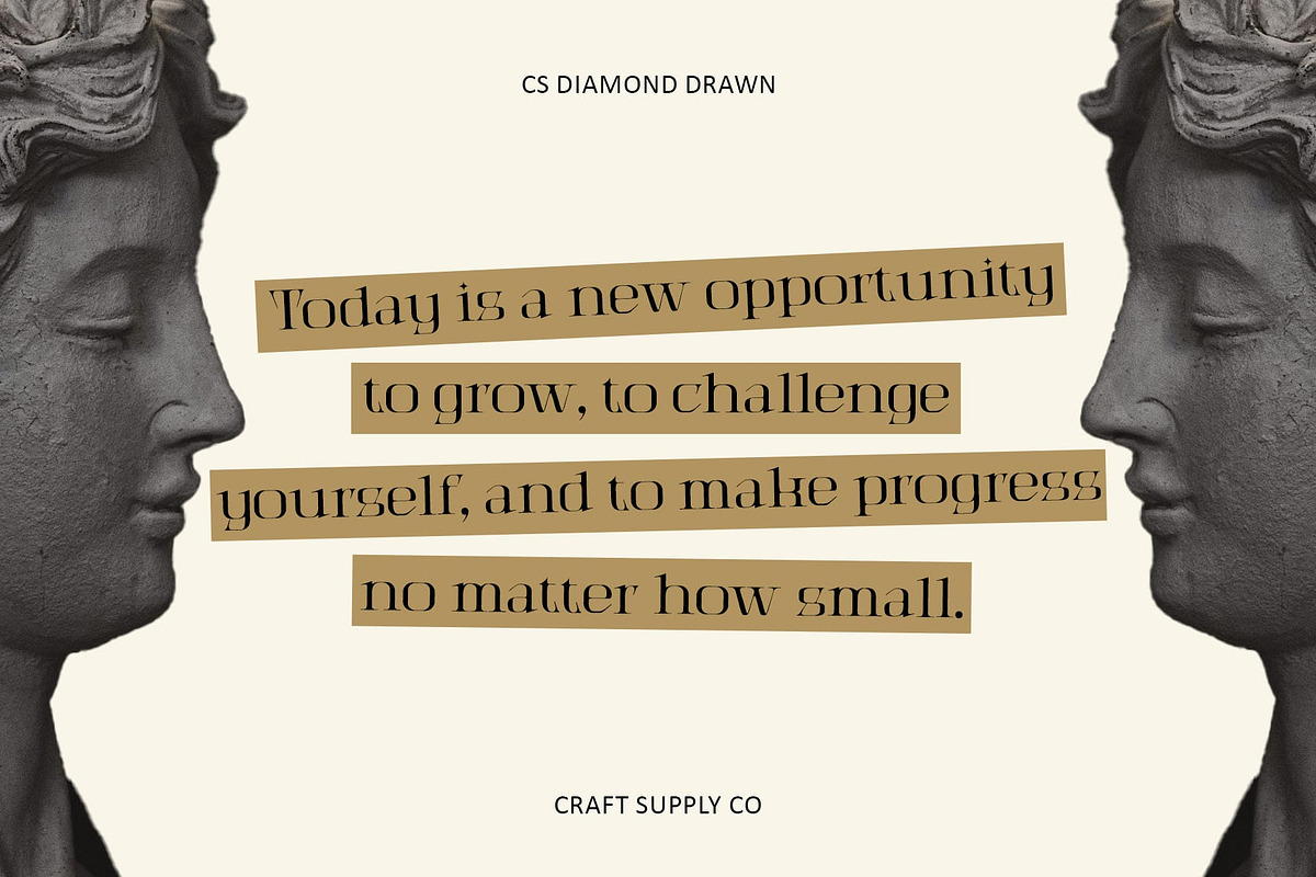 CS Diamond Drawn, a Serif Font by Craft Supply Co. (Photo 2 of 8)