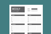 Weekly Planner  Template Layout, a Stationery Template by MightyDesign (Thumbnail 2 of 8)
