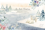 Arctic Christmas Clipart, an Illustration by Twigs and Twine (Thumbnail 1 of 12)