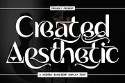 Created Aesthetic - Modern Sans Font, a Sans Serif Font by 177Studio (Thumbnail 1 of 8)