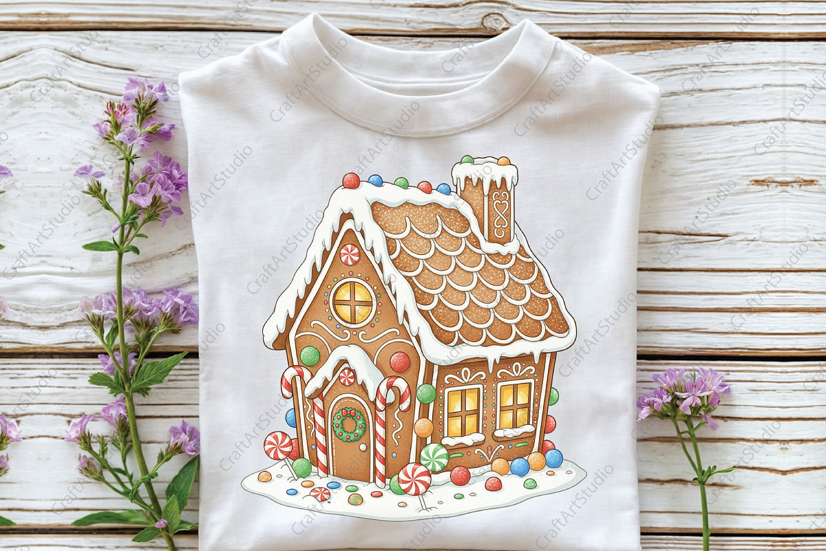 Whimsical Gingerbread House, an Illustration by CraftArtStudio (Photo 2 of 4)