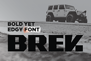 Brek-Bold Blocky Sans Serif Font, a Sans Serif Font by Ebad Designs (Thumbnail 1 of 9)