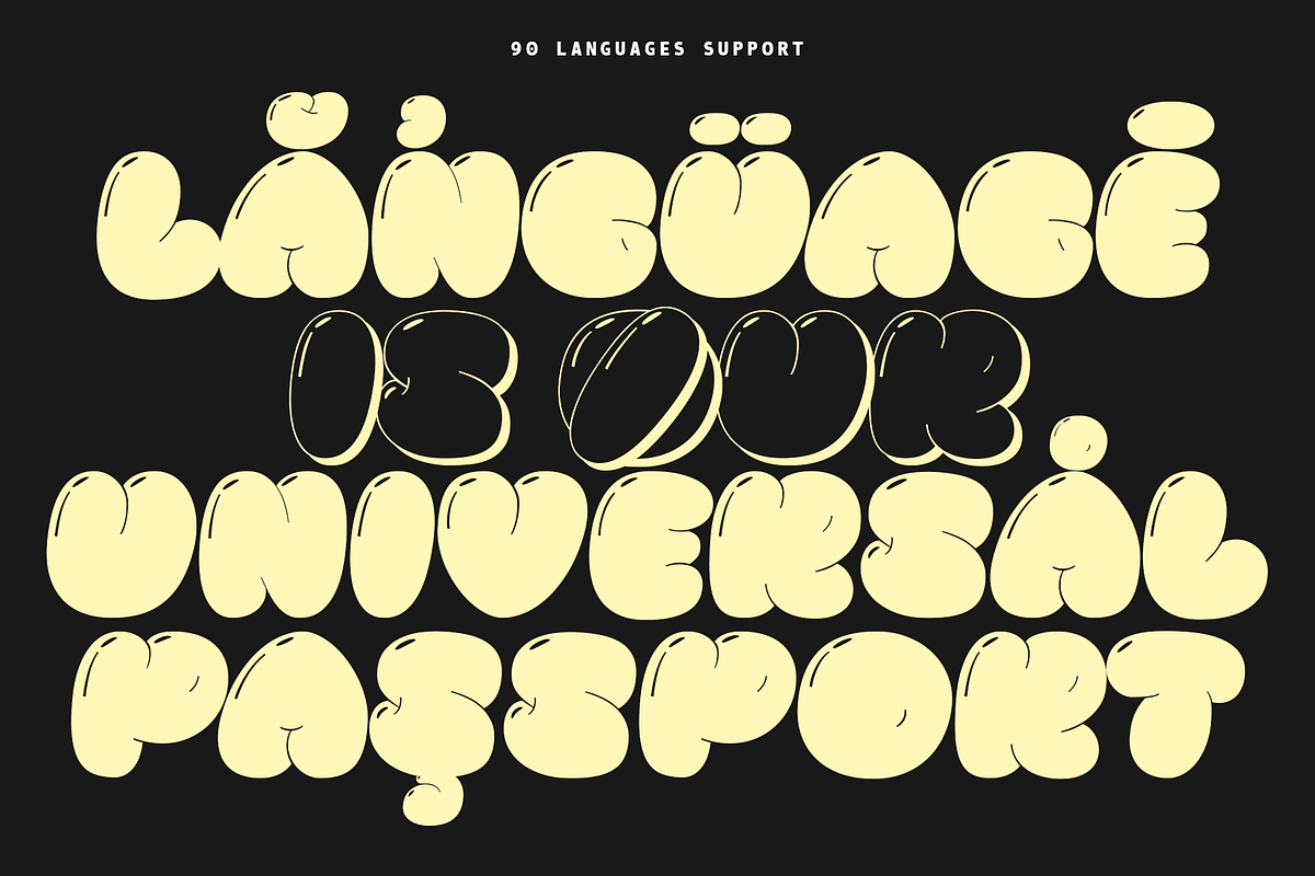 Pluffy Loon | Baloon Bubble Font, a Sans Serif Font by Jolicia Type (Photo 11 of 13)