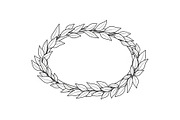 Botanical Oval Wreath Frame Bundle, an Illustration by Designer_Momina (Thumbnail 2 of 51)