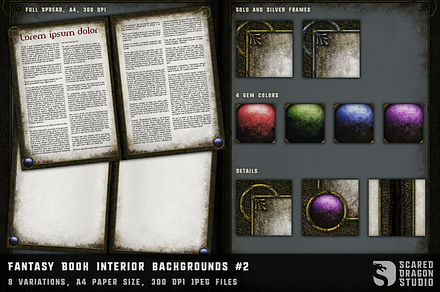 Fantasy Book Interior Backgrounds #2