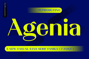 Agenia, a Sans Serif Font by Reza Studio