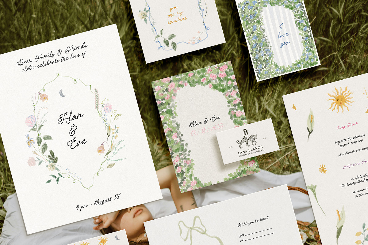 Hand-Drawn Floral Whimsy, a Decorative Illustration by Lana Elanor (Photo 3 of 14)