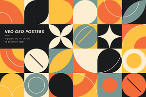 Neo Geometric Posters