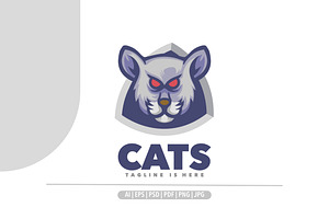 Cat mascot emblem symbol logo, a Branding & Logo Template by Bayuktx