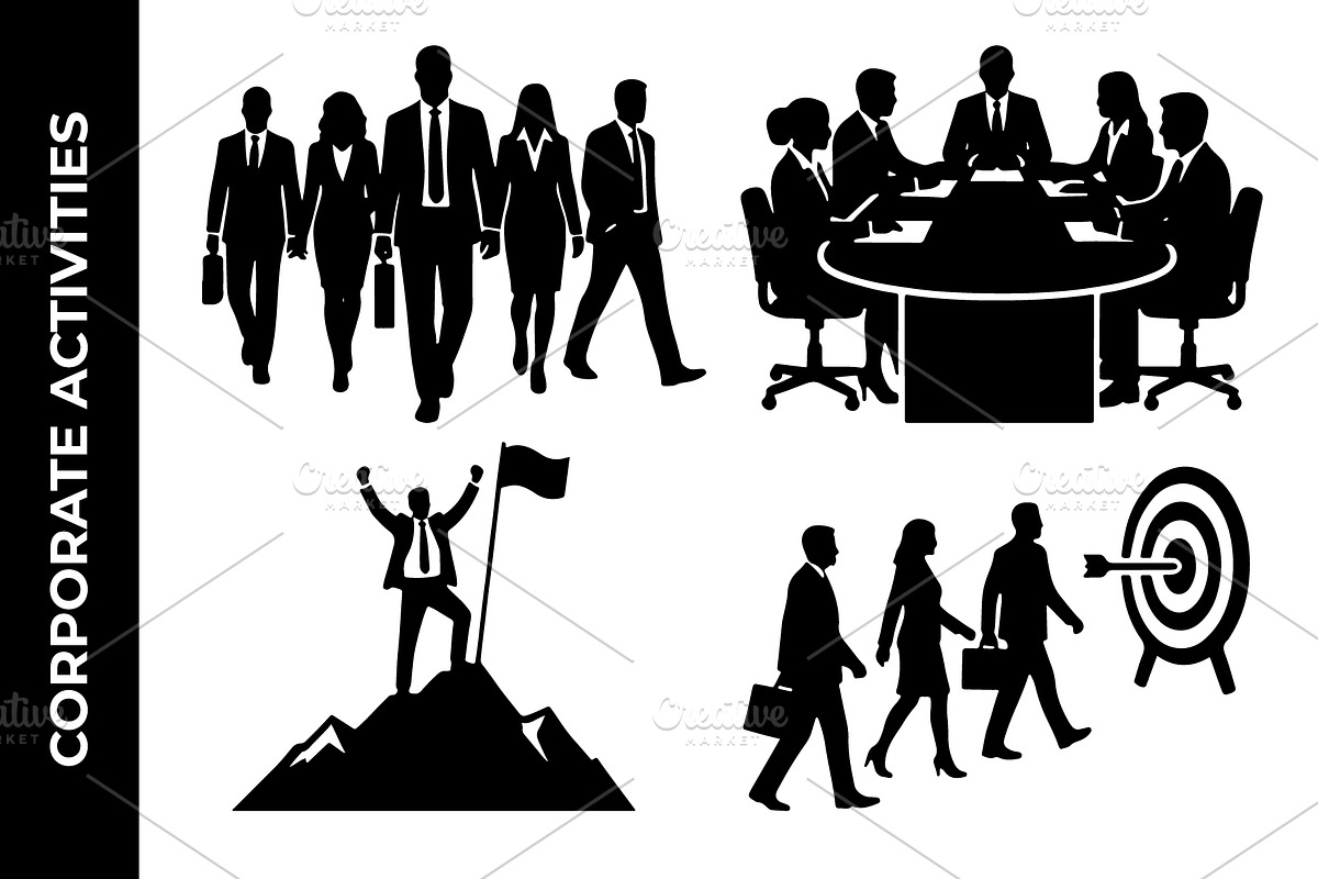 Business & Corporate Silhouettes Set, an Object Graphic by nandinigraphics (Photo 2 of 3)
