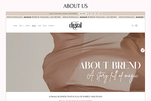 Beige Shopify Theme Digital Products