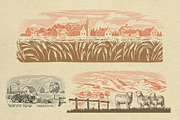 Vintage village vector. Vol2., an Animal Illustration by bioraven (Thumbnail 18 of 18)