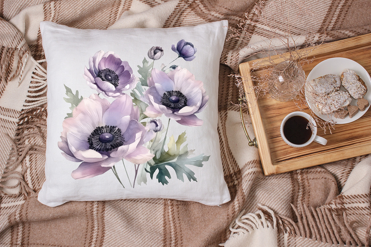 Blue flower. Watercolor clipart, a Decorative Illustration by ElenazlataArt (Photo 6 of 16)