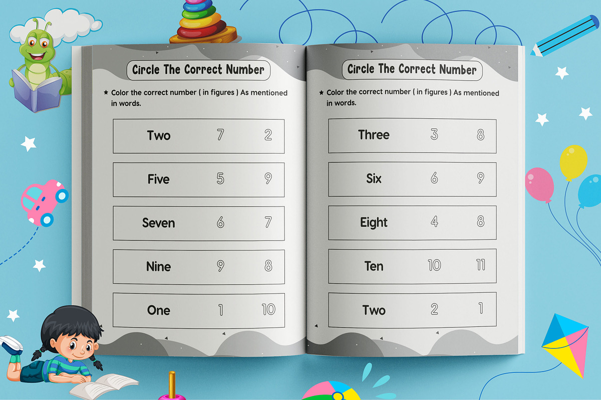 Kindergarten Math Activity Worksheet, a Print Template by Book2bees (Photo 17 of 23)
