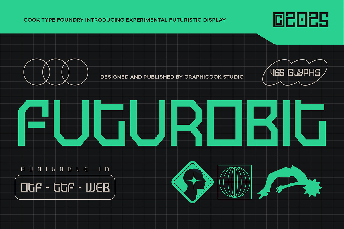 Futurobit, a Font by graphicook (Photo 1 of 10)