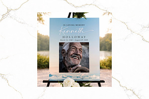 Funeral Welcome Sign Canva FR011, a Poster Template by TyphoonStudio