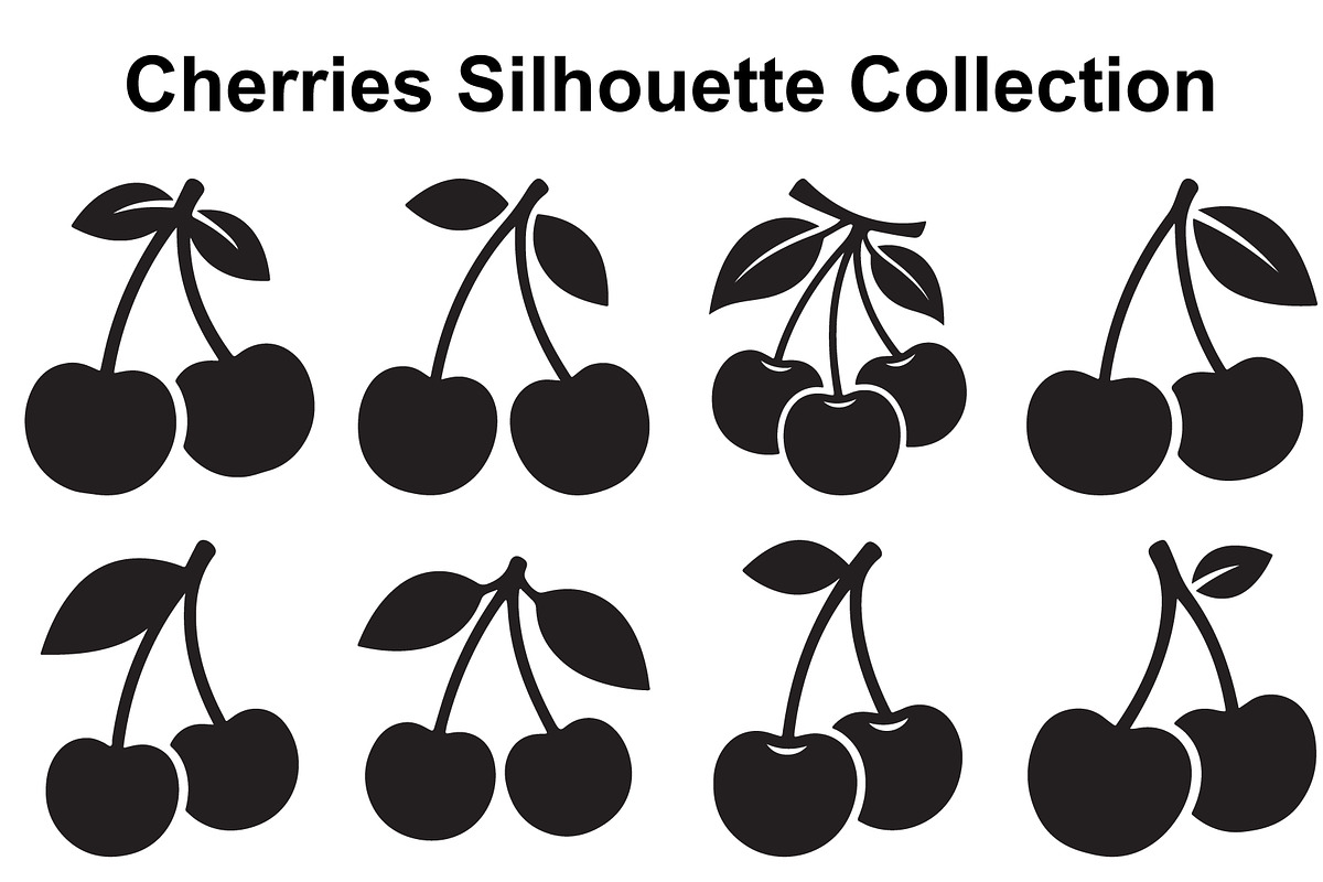 Cherry Branch Silhouette Set, an Object Graphic by Designs_River (Photo 1 of 3)