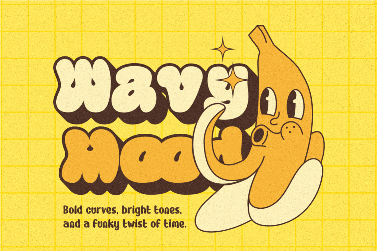 Happy Groov Layered Retro Font, a Font by PutraCetol Studio (Photo 3 of 5)