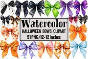 Halloween Bows Clipart, an Illustration by Design Market (Thumbnail 1 of 3)