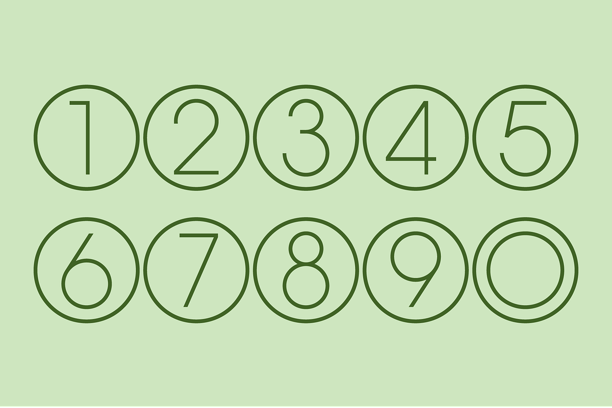 Display Digits Eight Font, a Font by GG Design