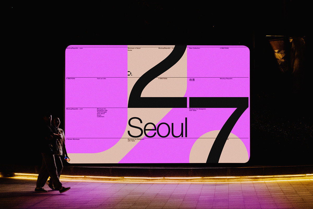 Screen Mockup Seoul Korea 002, an Advertising Mockup by Burmess (Photo 4 of 4)