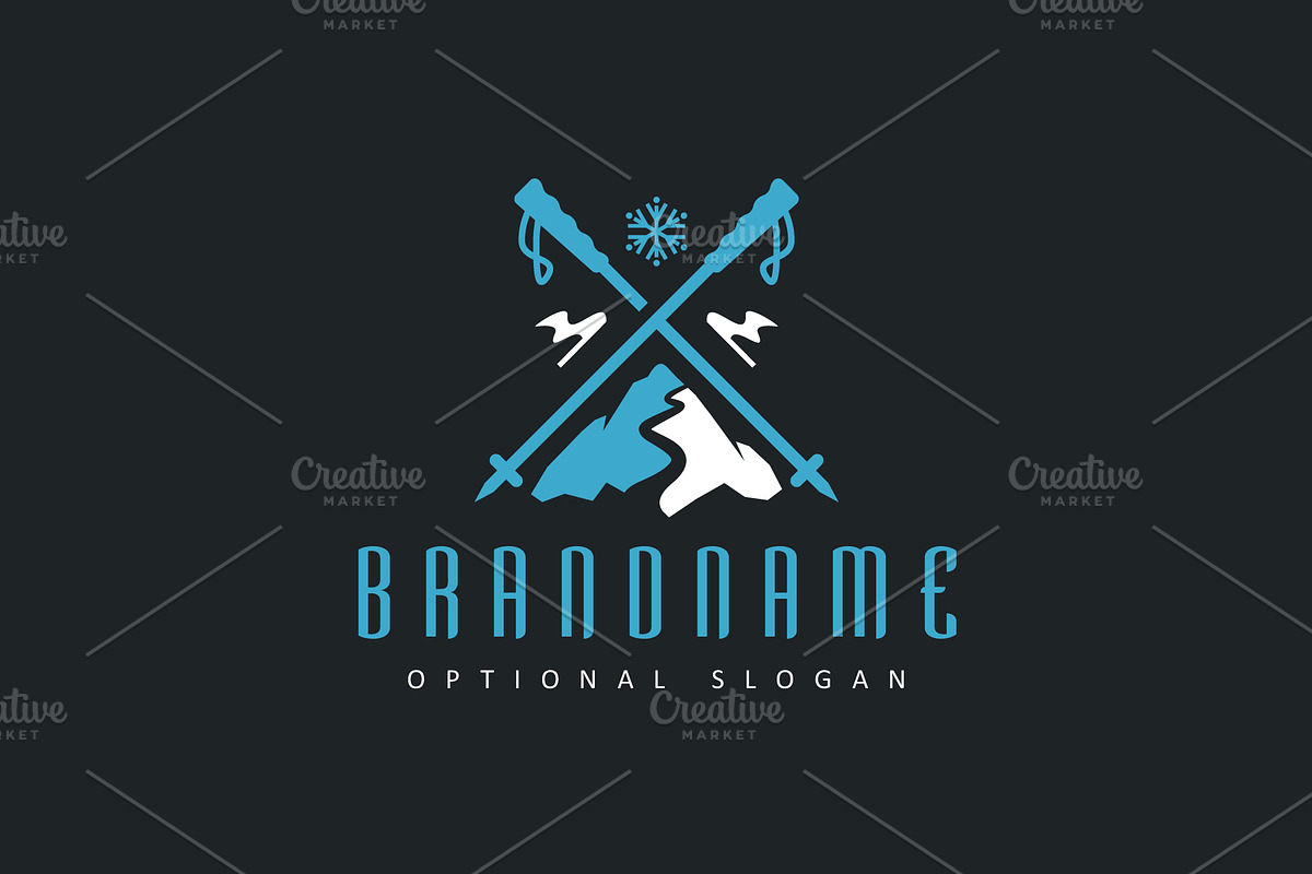 Ski Mountain Custom Logo, a Branding & Logo Template by ARTE MIGUEL (Photo 2 of 3)