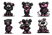 Valentine Whimsical Teddy Bear PNG, an Illustration by Dream Creation (Thumbnail 4 of 8)