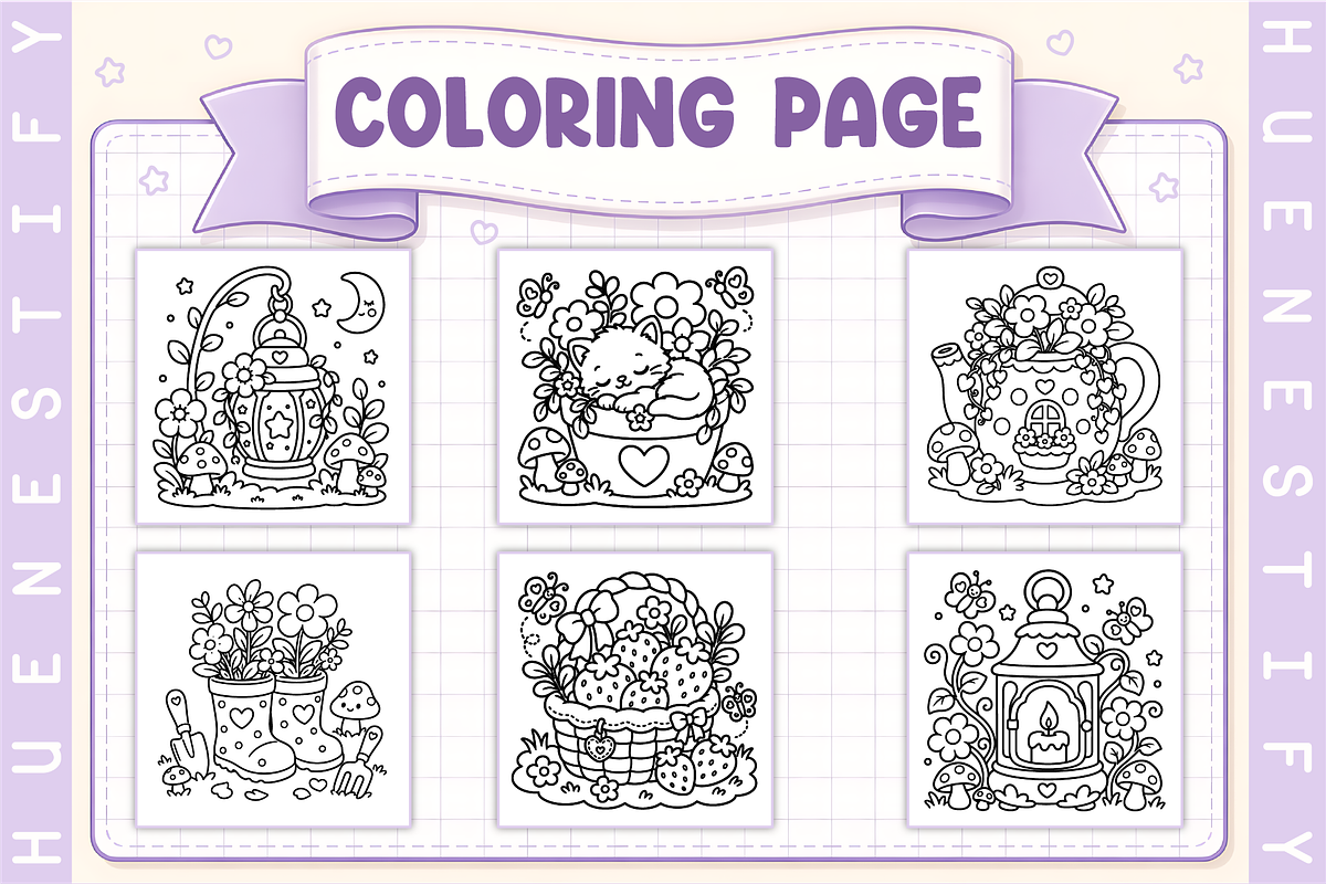 Garden Corners Coloring Book, a Decorative Illustration by HueNestify (Photo 2 of 4)