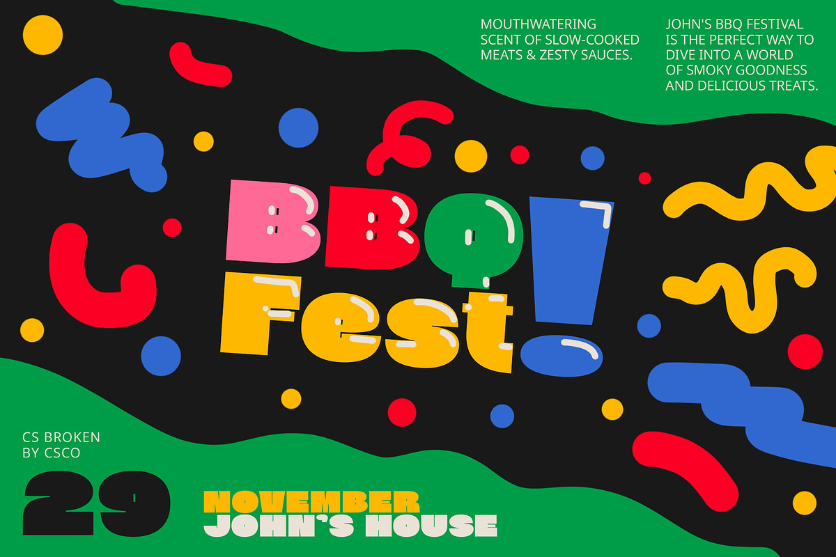CS Broken – Bold Font, a Sans Serif Font by Craft Supply Co. (Photo 3 of 8)