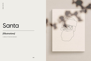 Santa Line Drawings