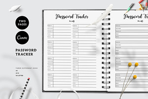 Canva Password Tracker Template