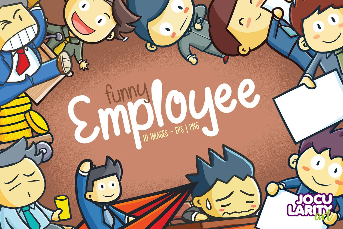 Funny Employee Cartoon Illustration, a Person Illustration by Jocularity Art (Photo 1 of 3)
