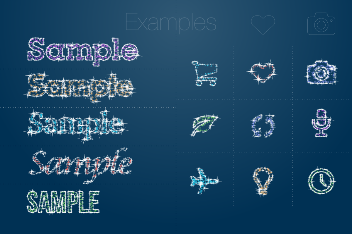 AI CS5 graphic styles shining Stars preview 3