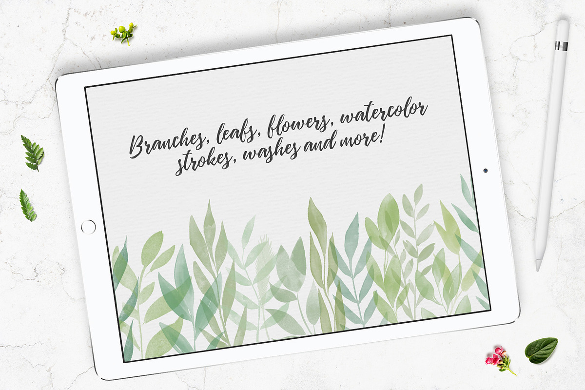 244 Watercolor Brushes For Procreate, a Brush Add-On by PeDe Designs (Photo 3 of 14)