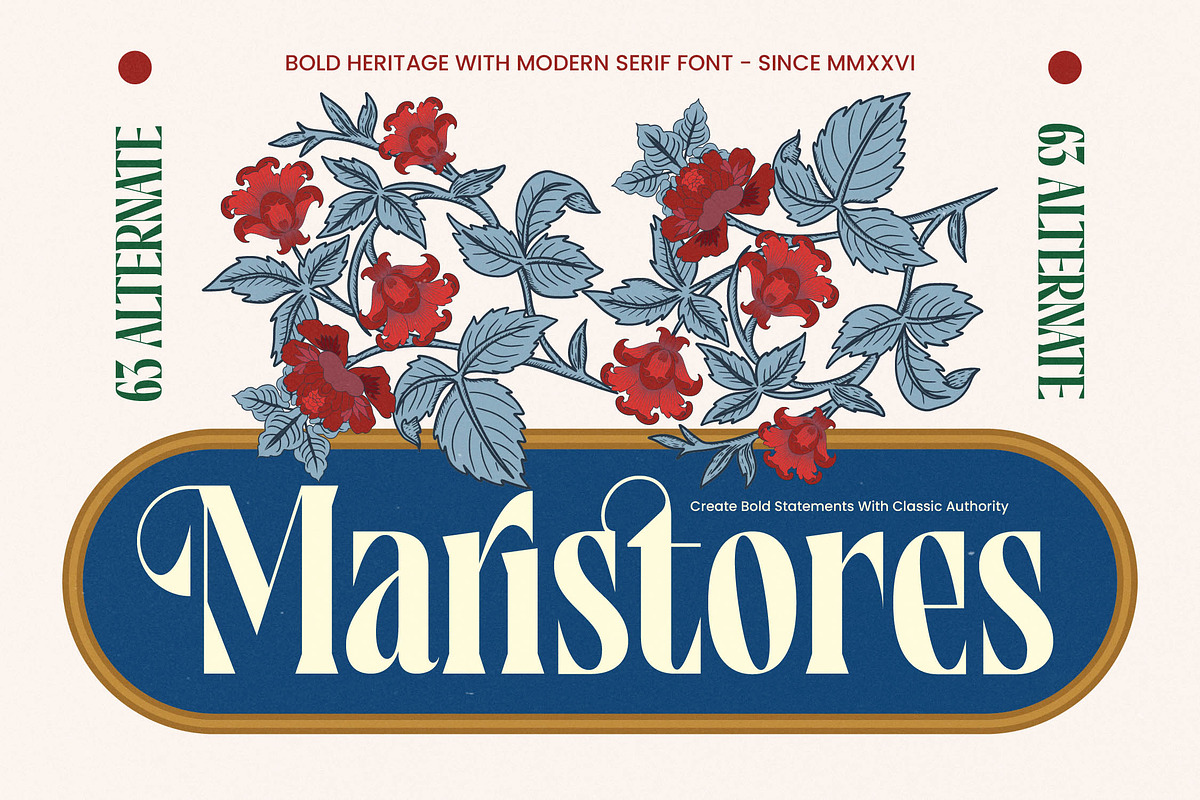 Maristores Modern Serif Font, a Serif Font by timelesstype.co (Photo 1 of 20)