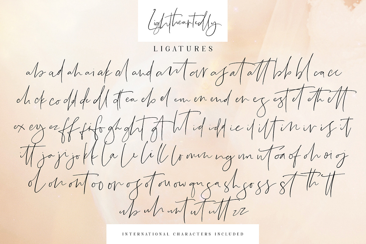 Lightheartedly Signature style font, a Script Font by Creativeqube Design (Photo 14 of 14)