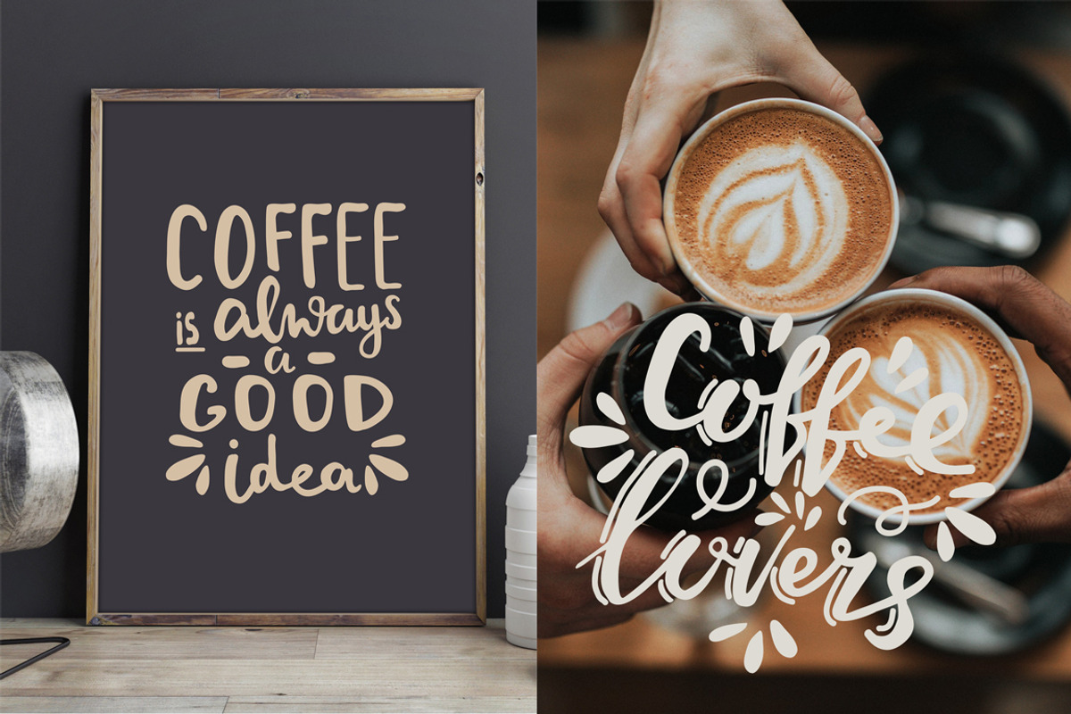 Peace, Love and Coffee set, a Food Illustration by Cozy pattern shop (Photo 11 of 12)