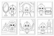 Kawaii Cute Princess Coloring Book, a Decorative Illustration by Ink Gallery (Thumbnail 3 of 3)