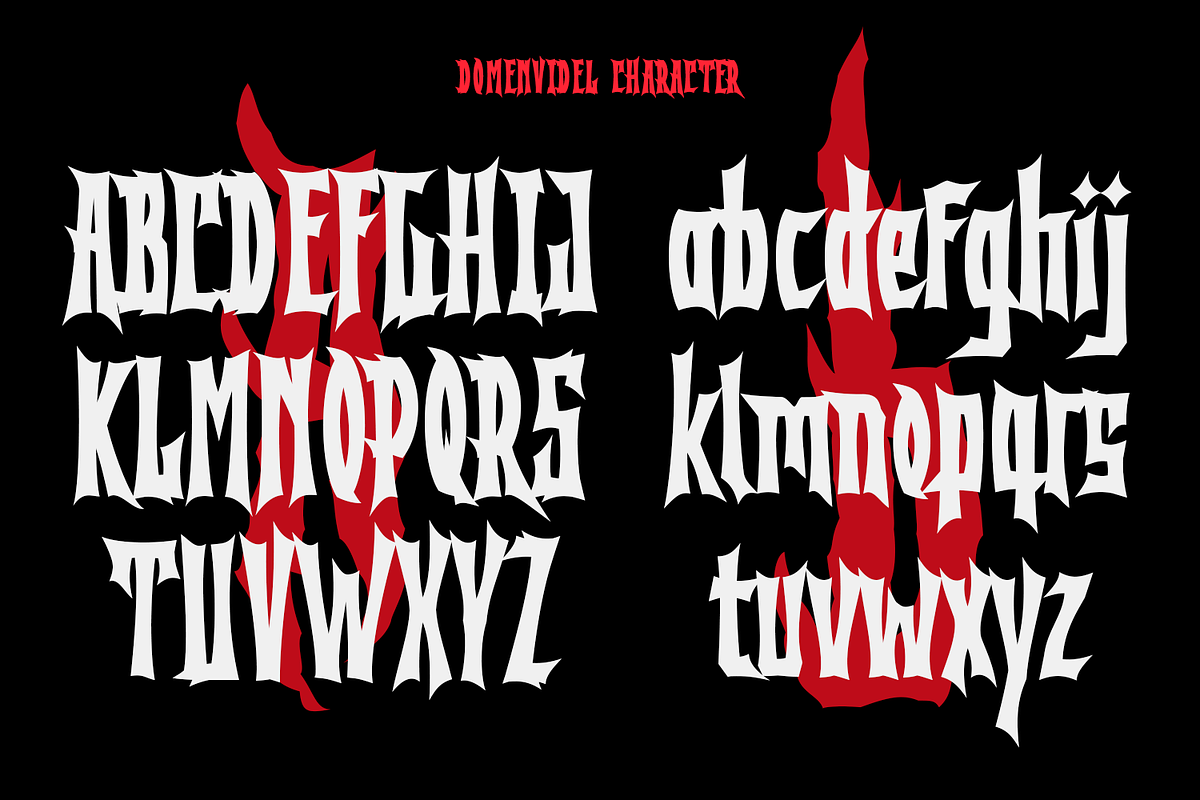 Domenvidel Blackmetal Font, a Blackletter Font by madeDeduk (Photo 2 of 10)