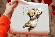 Valentines Teddy Bear Clipart, an Illustration by OK Design (Thumbnail 5 of 6)