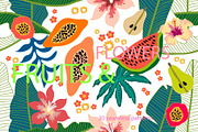 Fruits and Frowers Patterns' Set, a Pattern Graphic by Svetlana Kononova (Thumbnail 3 of 4)