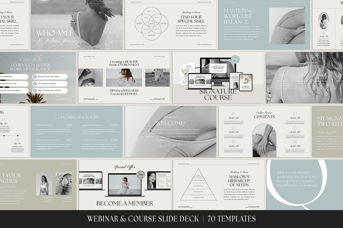 Wellness Course Creator Bundle CANVA, a Presentation Template by Studio Loire (Photo 5 of 9)