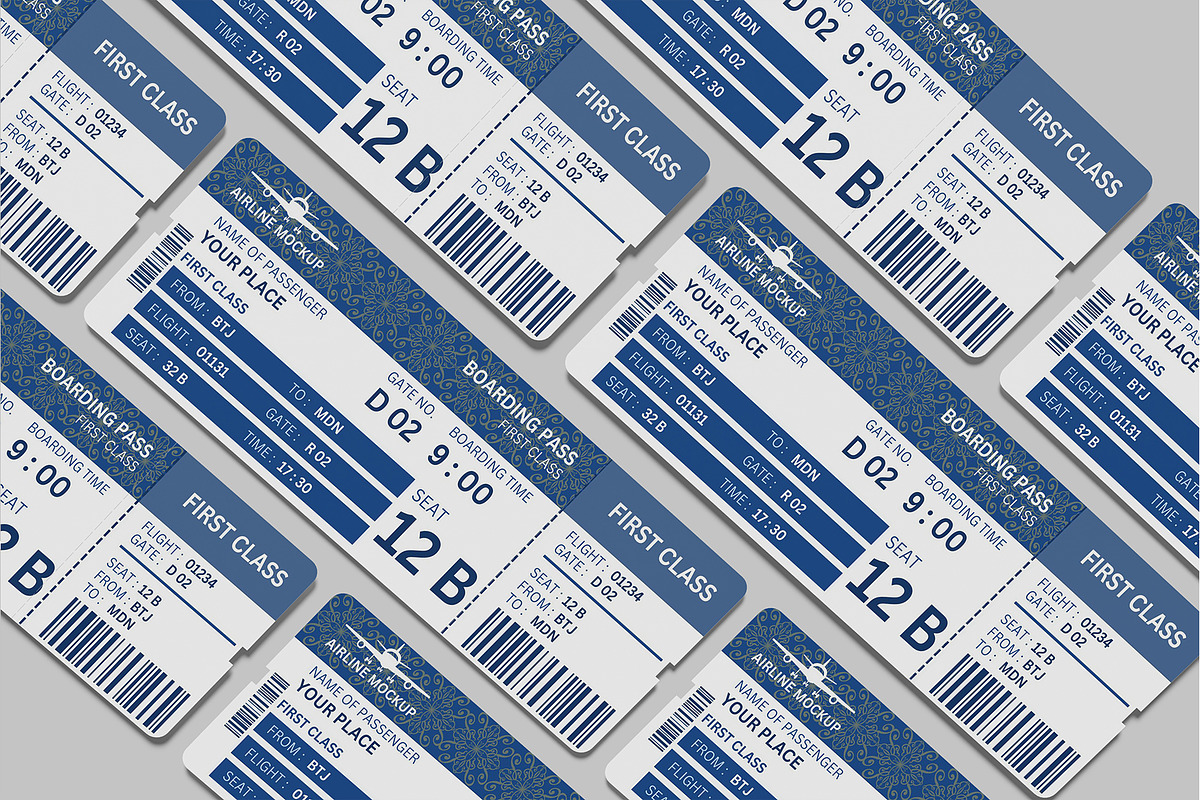 Boarding Pass Mockup, a Product Mockup by lamorastudio (Photo 13 of 13)