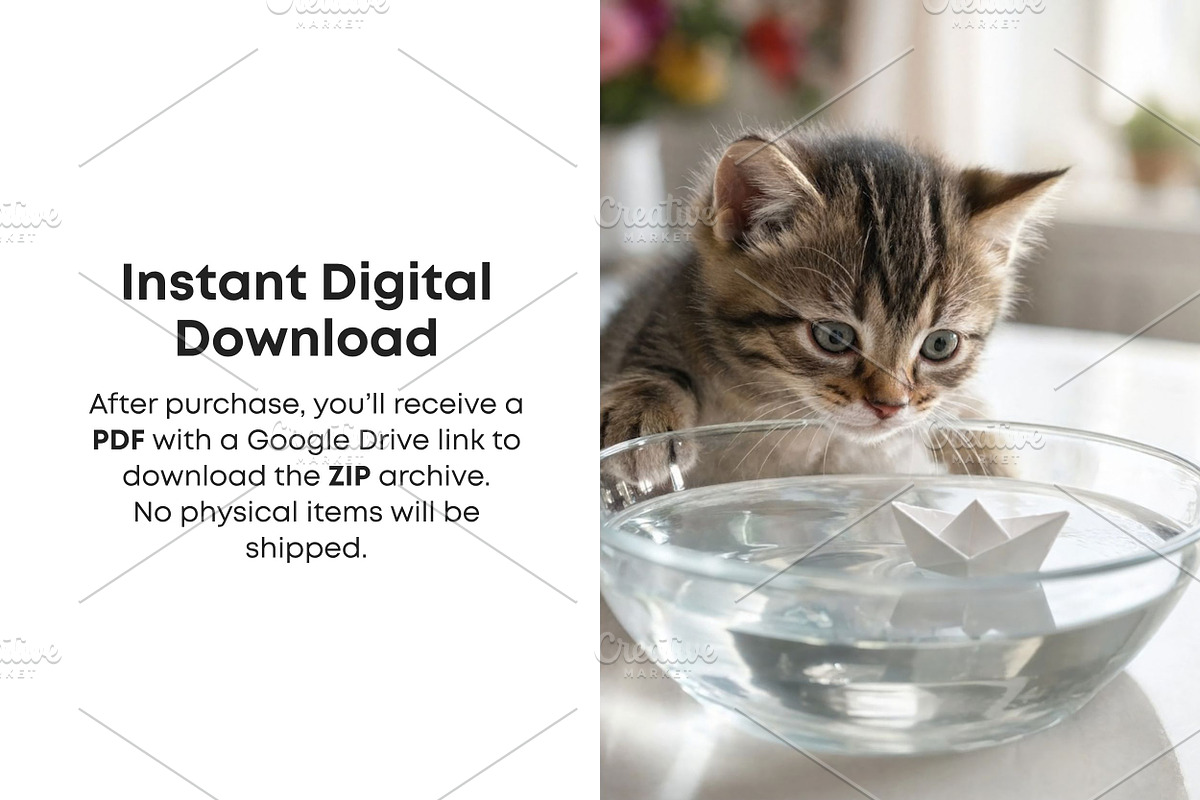 Cat Stock Photos Bundle, an Animal Photo by Selenique Studio (Photo 4 of 12)