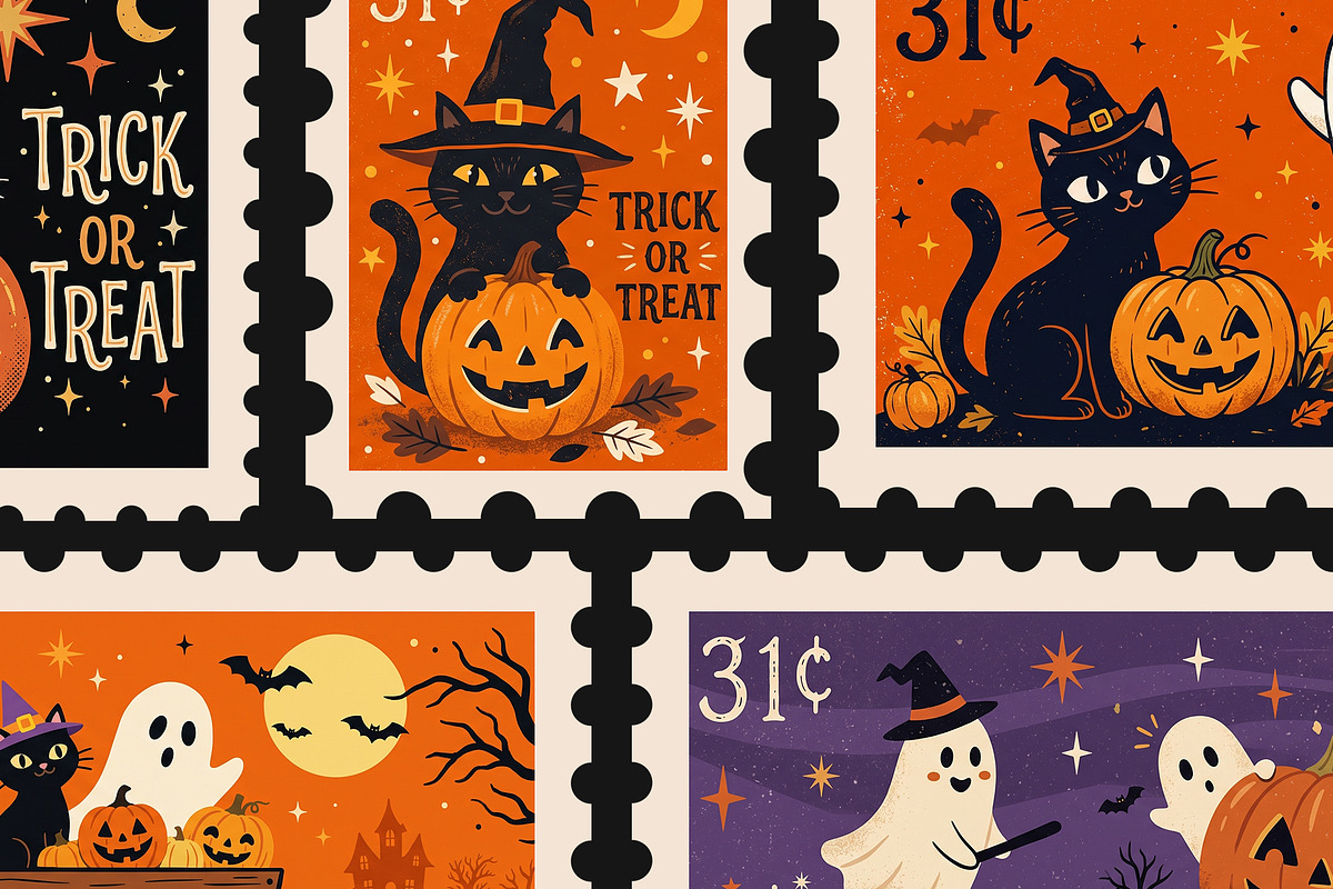 Halloween Transparent Stamps Set PNG, an Object Graphic by iHemalaya (Photo 3 of 5)
