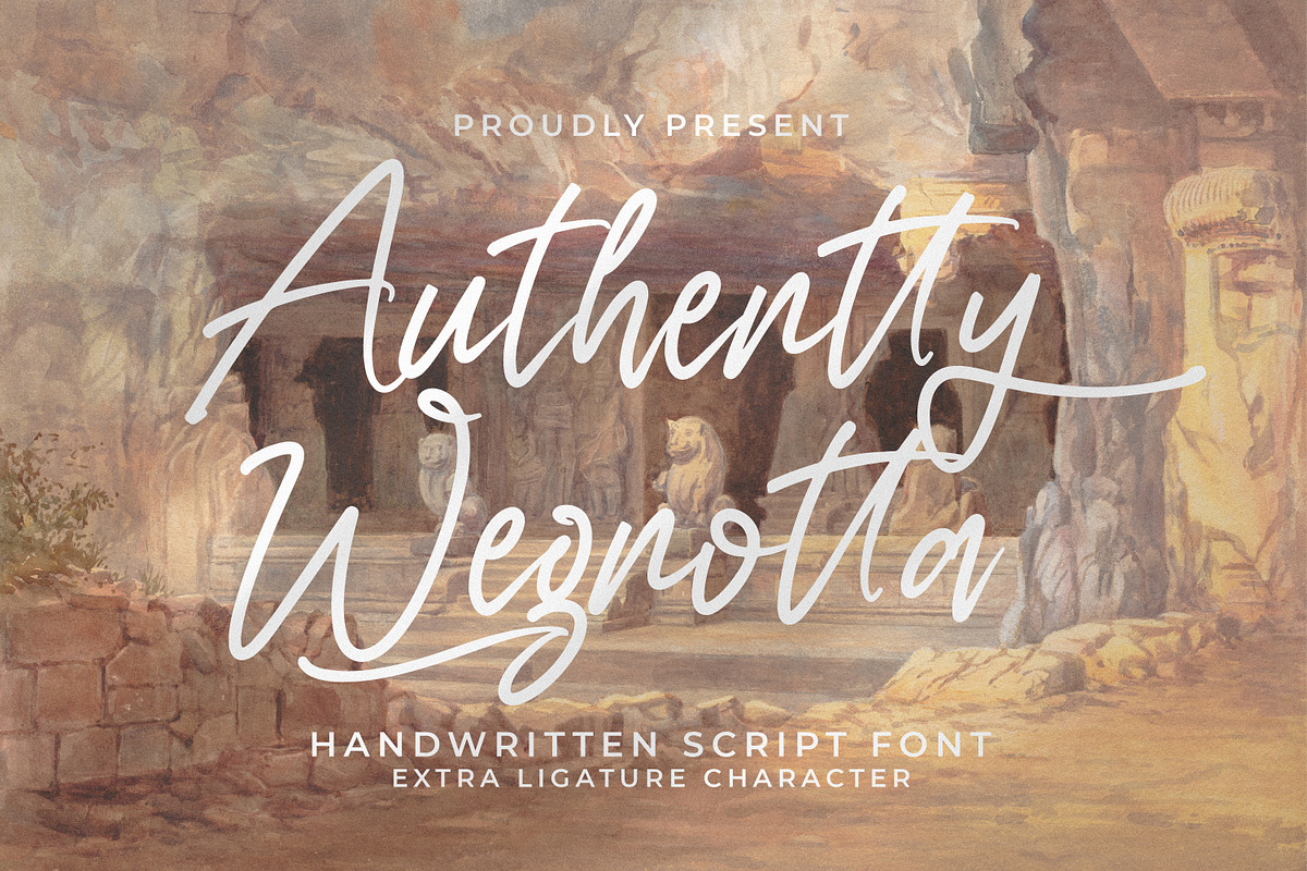 Authentty Wegnotta, a Handwritten Font by Integritype Studio (Photo 1 of 15)