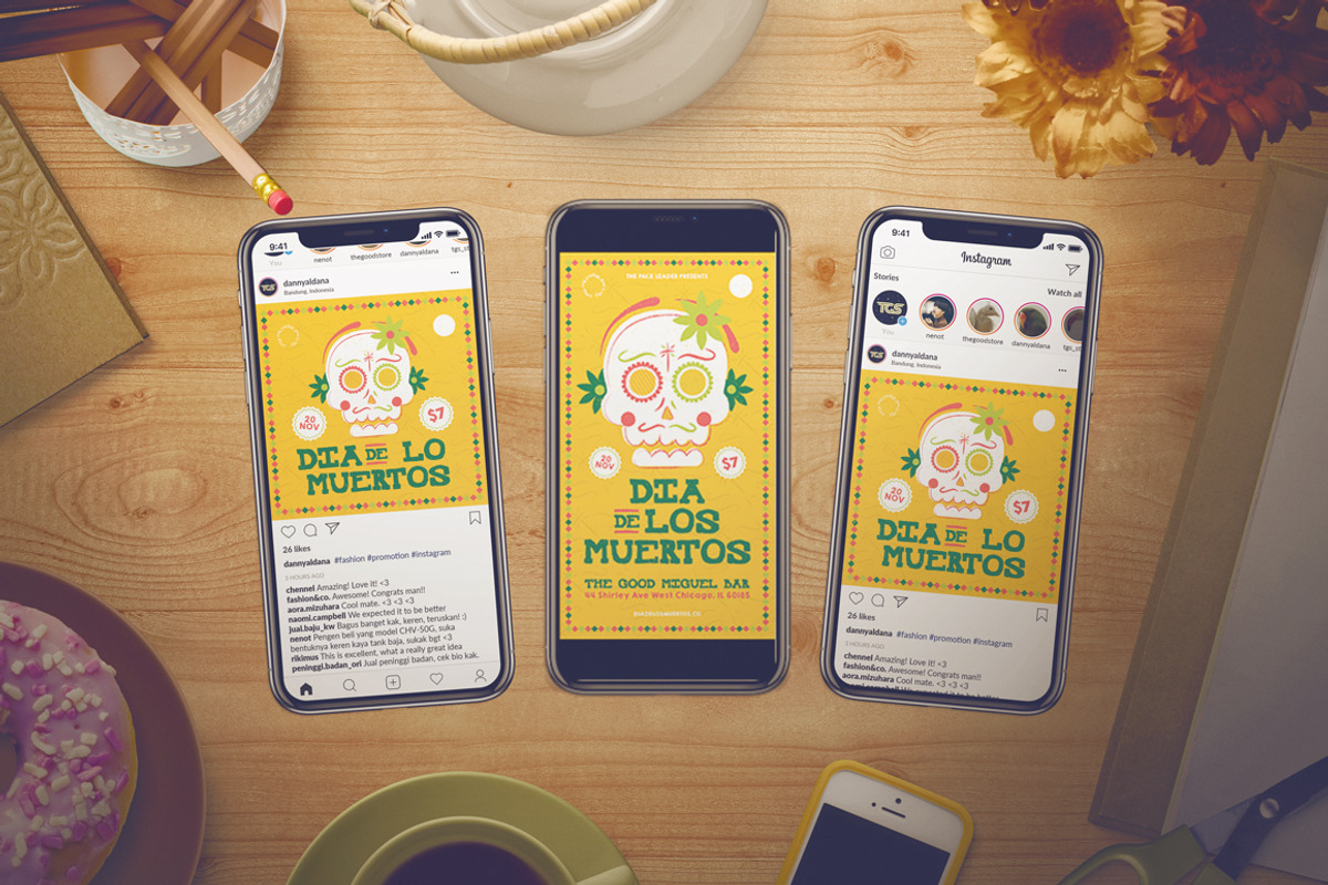 Dia De Los Muertos Flyer Set, a Flyer Template by The Good Store (Photo 2 of 2)